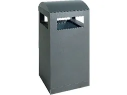 afvalbak,v. buiten,40l,HxBxD 815x350x350mm,legbord,romp staal RAL7016