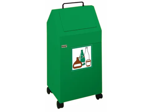 Afvalverzamelaar Vuurremmend 1X45 Liter 710X330X310Mm Groen