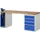 werkbank,HxBxD 890x2000x700mm,beukblad,draagverm. 750kg,2containers