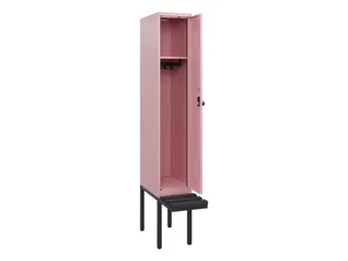 locker met bank,HxBxD 1950x300x815mm,1vak,vak B 300mm,draaigrendel - 1
