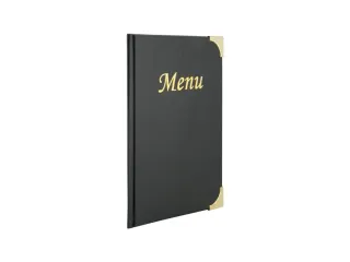 Menukaart Securit A5 4 tas zwart lederlook - 3