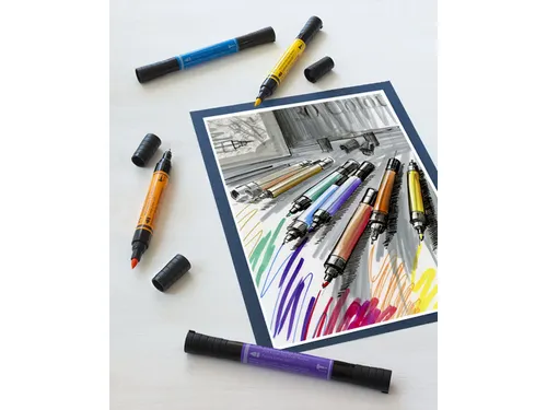 Tekenstift Faber-Castell Pitt Artist Pen duo marker etui a 30 stuks