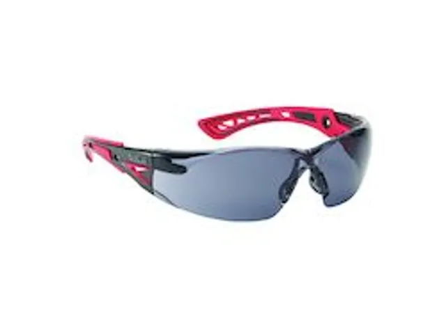 Veiligheidsbril Rush+ RUSHPPSF Rood Zwart Polycarbonaat Grijs