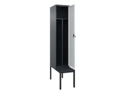 locker met bank,voor scheiding van kleding,HxBxD 2120x400x815mm,1vak