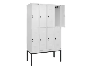dubbeldekse locker,HxBxD 2120x1200x500mm,4x2vak.,vak B 300mm - 2