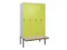 locker voor scheiding van kleding,HxBxD 2120x1200x815mm,4vak
