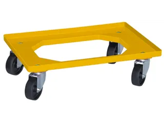 Bakonderwagen 250kg Lxb 600x400mm Kunststof Wielen Geel - 1