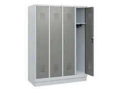schoollocker,HxBxD 1630x1200x500mm,4vak,vak B 300mm,cil.-slot,sokkel