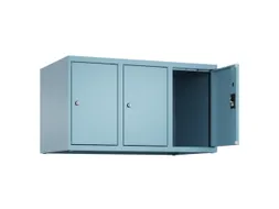 opzetkast,v. locker,3vak.,vak B 300mm,HxBxD 500x900x500mm,cilinderslot