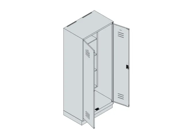 schoonmaakkast,HxBxD 1950x800x500mm,links 4vakken