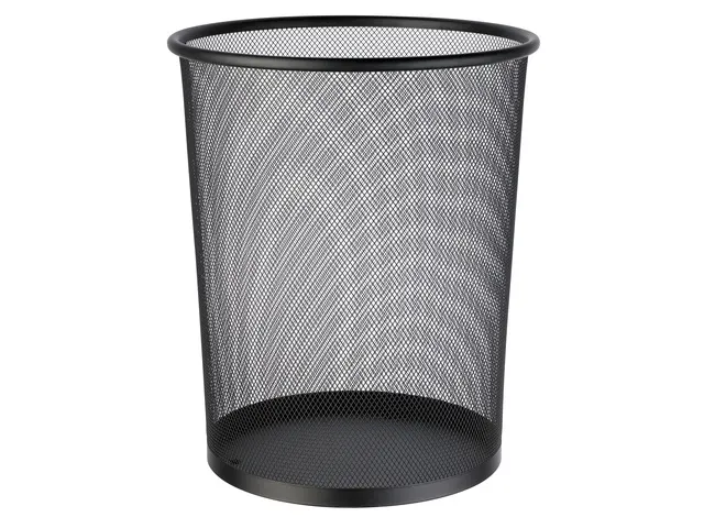 papierbak Alco metaal 15 liter zwart geperforeerd metaal