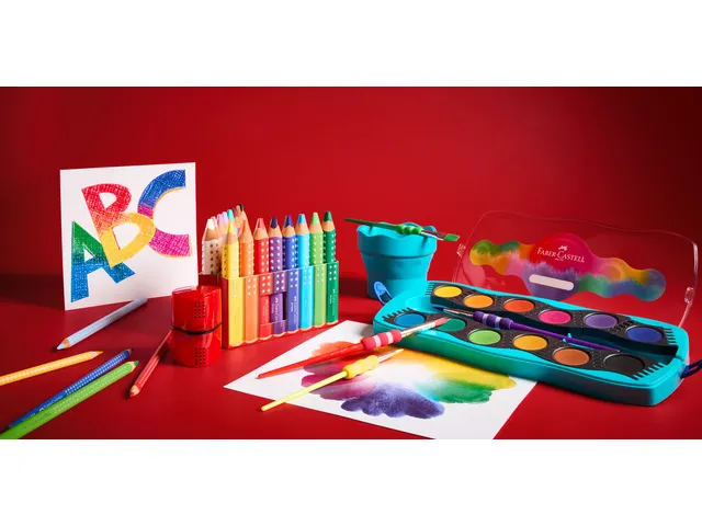 Taille-crayon Faber-Castell GRIP 2001 mini bleu/rouge assorti présent
