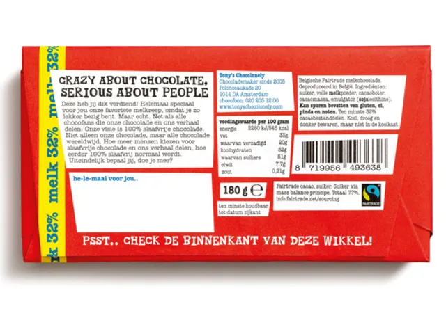 Chocolade Tony's Chocolonely reep 180gr melk "Bedankt"