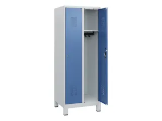 schoollocker,HxBxD 1630x600x500mm,2vak,vak B 300mm,cil.-slot,voeten - 1