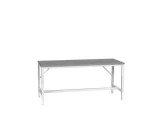 werkbank,HxBxD 780-930x2000x800mm,linoleumblad,4voeten,RAL7035 - 1