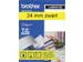 Ruban de lettrage Brother P-Touch TZe-651 standard 24mm noir sur jaune