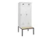 locker met bank,voor scheiding van kleding,HxBxD 2120x800x815mm,2vak