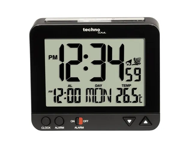 Wekker Technoline WT 195 95x80x32mm zwart