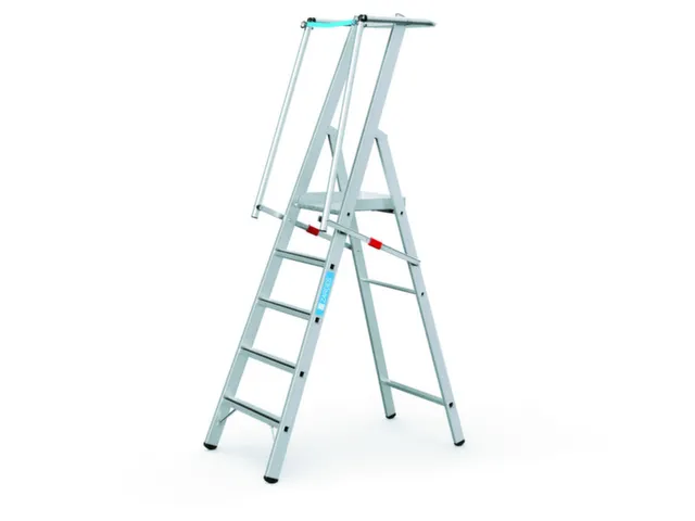 Platformladder Aluminium Bordes H X B X D 1320X 400X 400Mm 5Treden
