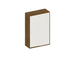 schuifdeurkast,HxBxD 1540x1000x430mm,decor romp noten,decor front wit