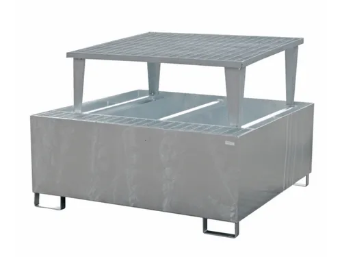 opvangbak,v. 1xIBC,opvangvol. 1000l,HxBxD 1083x1460x1460mm,m. aftapbok