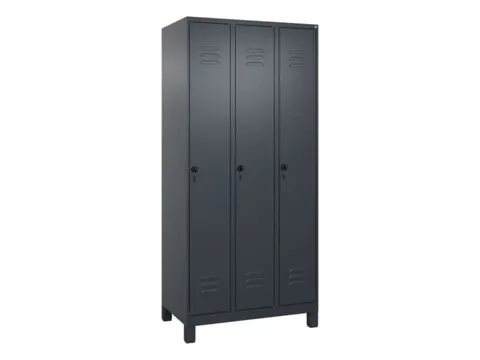 locker,HxBxD 1950x900x500mm,3vak,vak B 300mm,draaigrendel,voeten