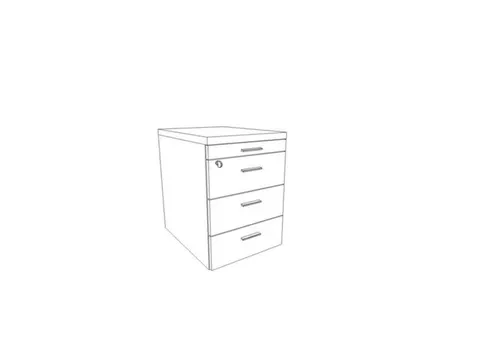 mobiel ladeblok,HxBxD 585x420x560mm,3lade(n),centr. vergrendeling