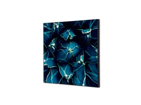 Wanddecoratie Textiel Set 40x40cm Cactus Blauw