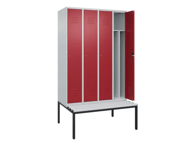locker voor scheiding van kleding,HxBxD 2120x1200x815mm,4vak