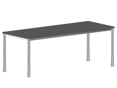 In hoogte verstelbaar bureau,HxBxD 720-840x2000x800mm,MS-donkergrijs