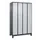 Z-garderobekast,HxBxD 1950x1200x500mm,vak B 150/300mm,cil.-slot,voeten