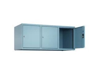 opzetkast,v. locker,3vak.,vak B 400mm,HxBxD 500x1200x500mm - 1