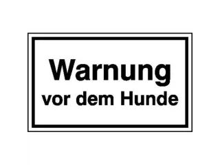 aanwijzingsbord,Waarschuwing voor honden,aluminium gemerkt,gemoffeld - 1