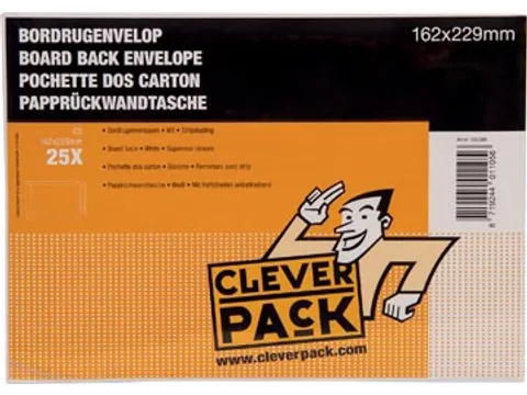 Bordrugenvelop wit 162x229 zelfklevend 25 stuks