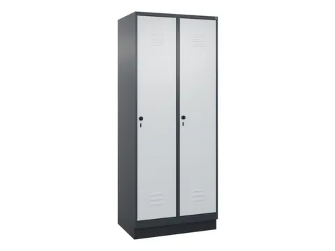 locker,HxBxD 1950x800x500mm,2vak,vak B 400mm,draaigrendel,sokkel