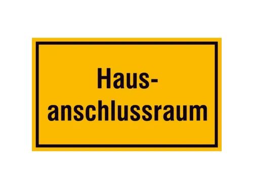 aanwijzingsbord,Ruimte met huisaansluiting,PVC,geel/zwart