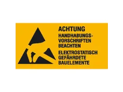 waarschuwings-combibord,Elektrostatisch gevoelige onderdelen,PVC