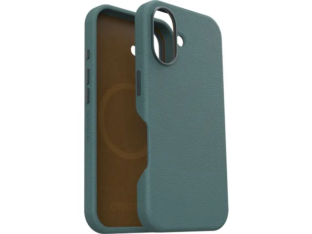 Symmetry Cactus Leer Hoesje Geschikt voor Apple iPhone 16 Groen