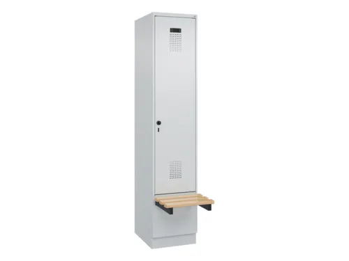 locker met bank,HxBxD 1950x400x815mm,1vak,vak B 400mm,draaigrendel