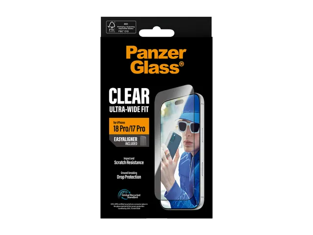 PanzerGlass Screen Protector iPhone 18 Pro | 17 Pro | Ultra-Wide Fi