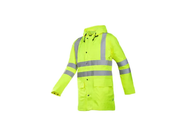 Sioen Monoray 198A hi-vis regenjas, fluo geel, maat 2XL, per stuk