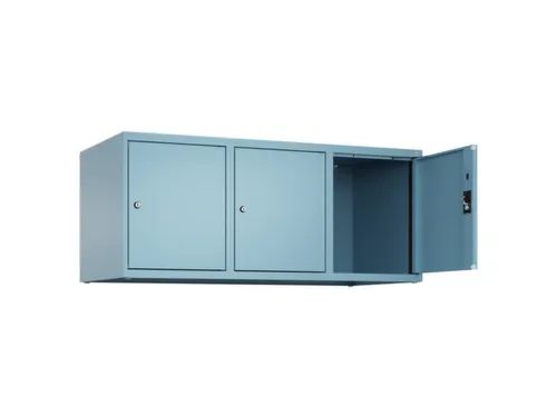 opzetkast,v. locker,3vak.,vak B 400mm,HxBxD 500x1200x500mm