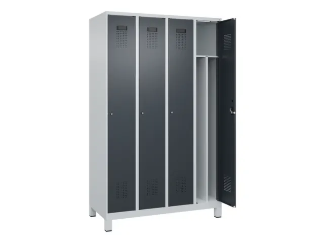 locker voor scheiding van kleding,HxBxD 1950x1200x500mm,4vak