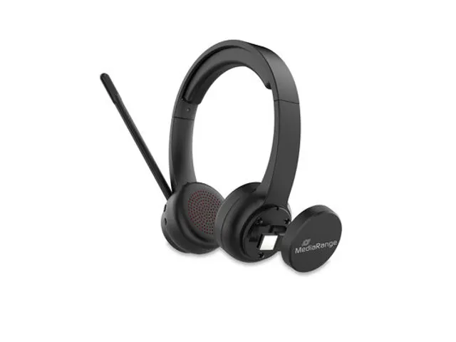 MROS307 MEDIARANGE Headset ENC on ear wireless Bluetooth zwart