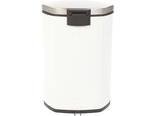 Pedaalemmer Shell Bin 50 Liter Wit mat RVS
