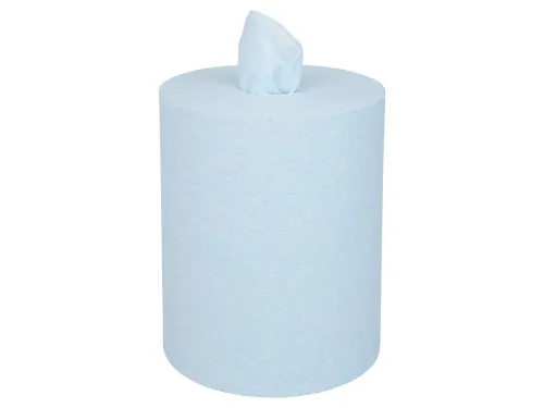 Euro 353854 Poetdoek M-wipe, blauw op rol/dispenserdoos
