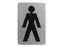 Infobord toilet Man RVS 6x11cm