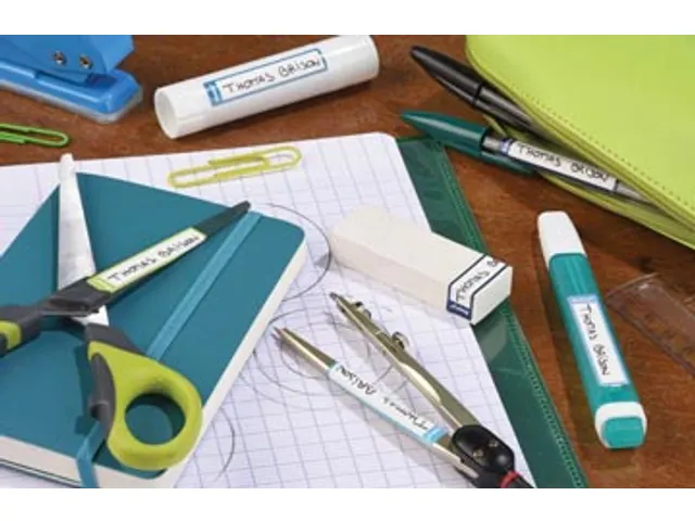 Family mini naametiketten 5 x 1cm blauw/groen 30 stuks