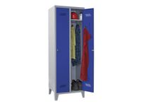 Garderobekast 1850x630x500mm 2 Vakken Klink Ral7035 Front Ral5010