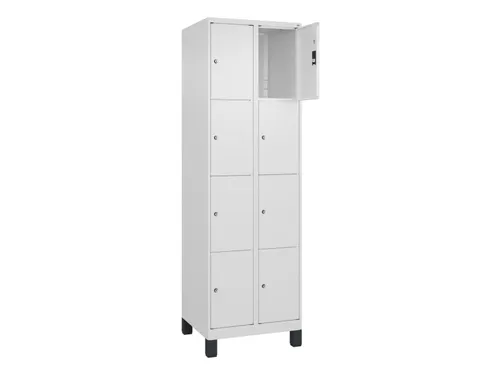 lockerkast,HxBxD 1950x600x500mm,2x4vakken,vak B 300mm,cil.-slot,voeten